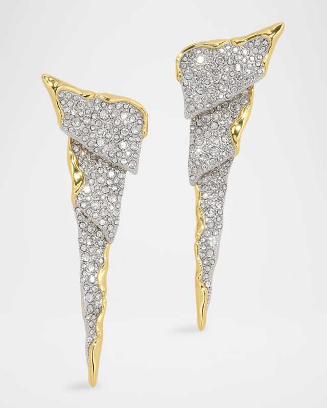 Solanales Crystal Cascade Post Earrings